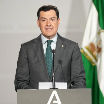 El presidente de la Junta de Andalucía, Juanma Moreno, este lunes en Sevilla MARÍA JOSÉ LÓPEZ-EUROPA PRESS El presidente de la Junta de Andalucía, Juanma Moreno, este lunes en Sevilla MARÍA JOSÉ LÓPEZ-EUROPA PRESS