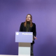 El portavoz nacional de Podemos, Pablo Fernández, en una rueda de prensa. EUROPA PRESS