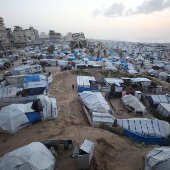 Tiendas de campaña en la ciudad de Gaza usadas por palestinos desplazados por la ofensiva del Ejército de Israel contra la Franja de Gaza tras los ataques del 7 de octubre de 2023 (archivo) Europa Press/Contacto/Omar Ashtawy