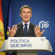 El presidente del Partido Popular, Alberto Núñez Feijóo, durante una rueda de prensa, en la sede del PP en Génova, a 12 de junio de 2025, en Madrid (España). Fernando Sánchez - Europa Press