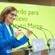 La ministra de Sanidad, Mónica García, durante la rueda de prensa sobre el acuerdo del Estatuto Marco. Eduardo Parra - Europa Press