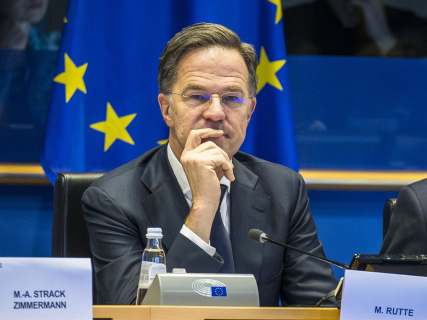 El secretario general de la OTAN, Mark Rutte, participa en reunión en el Parlamento Europeo.   Europa Press/Contacto/Wiktor Dabkowski