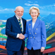 El presidente de Brasil, Luiz Inácio Lula da Silva, y la presidenta de la Comisión Europea, Ursula von der Leyen. Ricardo Stuckert/G20/dpa
