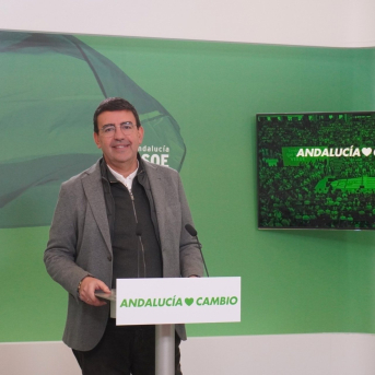 El portavoz de Presidencia del Grupo Socialista en el Parlamento andaluz, Mario Jiménez, en rueda de prensa en la sede del PSOE-A en Sevilla. PSOE-A El portavoz de Presidencia del Grupo Socialista en el Parlamento andaluz, Mario Jiménez, en rueda de prensa en la sede del PSOE-A en Sevilla. PSOE-A