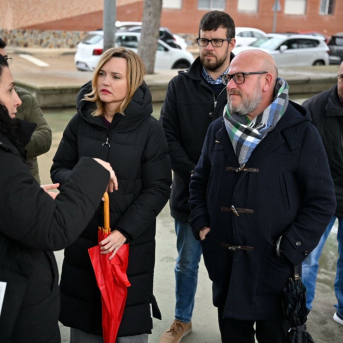 PIlar Alegría ha visitado este miércoles en Caspe. MARCOS CEBRIÁN PIlar Alegría ha visitado este miércoles en Caspe. MARCOS CEBRIÁN