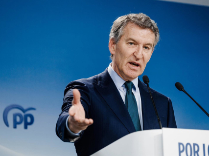 El presidente del Partido Popular, Alberto Núñez Feijóo, durante una rueda de prensa, en la sede del PP, a 23 de enero de 2026, en Madrid (España).  Carlos Luján - Europa Press