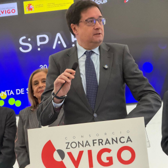 Oscar López en Vigo este viernes. PEDRO DAVILA-EUROPA PRESS