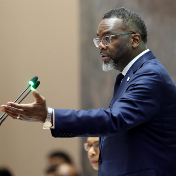 El alcalde de Chicago (EEUU), Brandon Johnson.  Europa Press/Contacto/Antonio Perez