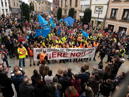 Movilización contra el ERE de ENCE. JUAN VEGA/EUROPA PRESS