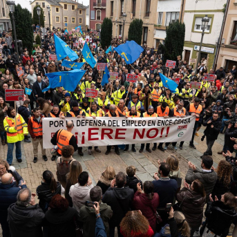 Movilización contra el ERE de ENCE. JUAN VEGA/EUROPA PRESS Movilización contra el ERE de ENCE. JUAN VEGA/EUROPA PRESS