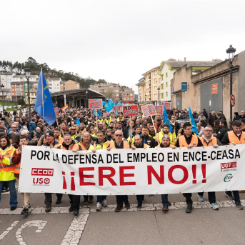 Movilización contra el ERE de ENCE. JUAN VEGA/EUROPA PRESS Movilización contra el ERE de ENCE. JUAN VEGA/EUROPA PRESS