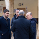 El candidato de Vox a la presidencia de Aragón, Alejandro Nolasco, con otros miembros de este partido en Daroca. VOX.