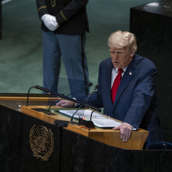 El presidente de Estados Unidos, Donald Trump, en la Asamblea General de Naciones Unidas Europa Press/Contacto/Mehmet Eser