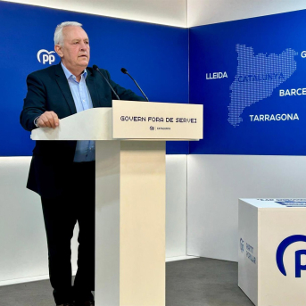 El secretario general del PP de Catalunya, Santi Rodríguez, en una rueda de prensa en la sede del partido EUROPA PRESS El secretario general del PP de Catalunya, Santi Rodríguez, en una rueda de prensa en la sede del partido EUROPA PRESS