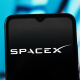 January 31, 2026, Canada: In this photo illustration, the SpaceX (Space Exploration Technologies Corp - Space X) logo is seen displayed on a smartphone screen Europa Press/Contacto/Thomas Fuller