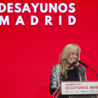 La consejera de Economía, Hacienda y Empleo de la Comunidad de Madrid, Rocío Albert, durante un Desayuno Informativo Madrid Jesús Hellín - Europa Press
