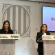 La consellera de Interior y Seguridad Pública, Núria Parlon, y la consellera de Territorio, Vivienda y Transición Ecológica, Sílvia Paneque, en una rueda de prensa por el descarrilamiento de un tren de la R4 en Gelida (Barcelona) EUROPA PRESS