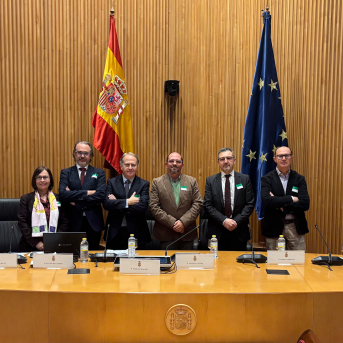 Isolina Riaño (SIBI), Alfredo García Layana (SERV), Javier de Castro (SEOM), Carlos Martín Saborido (ISCIII), Andoni Lorenzo (FEP) y Jaime Espín (EASP) Isolina Riaño (SIBI), Alfredo García Layana (SERV), Javier de Castro (SEOM), Carlos Martín Saborido (ISCIII), Andoni Lorenzo (FEP) y Jaime Espín (EASP)