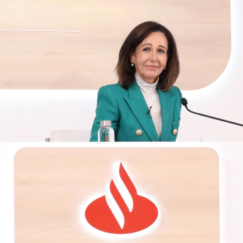 La presidenta del Banco Santander, Ana Botín, durante la presentación de los resultados de Banco Santander en su ejercicio de 2024, a 5 de febrero de 2025, en Boadilla del Monte, Madrid (España). Marta Fernández - Europa Press