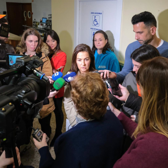 La consejera de Inclusión Social, Juventud, Familias e Igualdad, Begoña Gómez del Río, en declaraciones a la prensa.- Archivo RAÚL LUCIO/GOBIERNO DE CANTABRIA