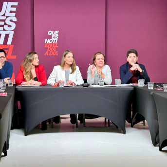 Reunión de la ejecutiva de los Comuns liderada por la presidenta del grupo en el Parlament, Jéssica Albiach, y las coordinadoras Candela López y Gemma Tarafa EUROPA PRESS