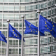 Banderas de la UE en el edificio Berlaymont, sede de la Comisión Europea UGT