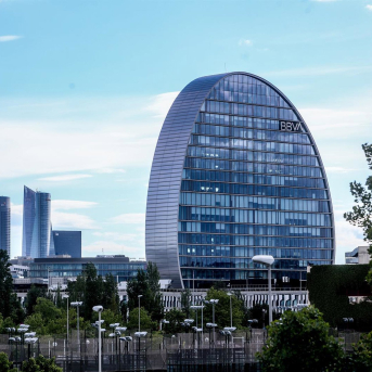 Fachada del edificio ‘La Vela’, en la ciudad del BBVA Ricardo Rubio - Europa Press Fachada del edificio ‘La Vela’, en la ciudad del BBVA Ricardo Rubio - Europa Press