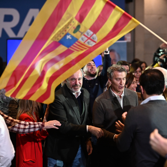 Acto de cierre de campaña del PP en Aragón | Ramón Comet / Europa Press