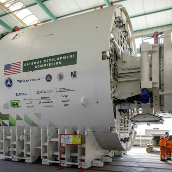 Máquina perforadora del proyecto de Nueva York sobre el río Hudson GDC