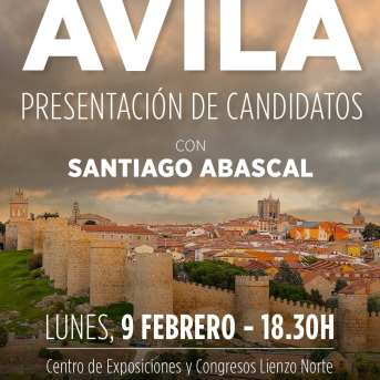 Cartel de la presentación de candidatos VOX ÁVILA Cartel de la presentación de candidatos VOX ÁVILA