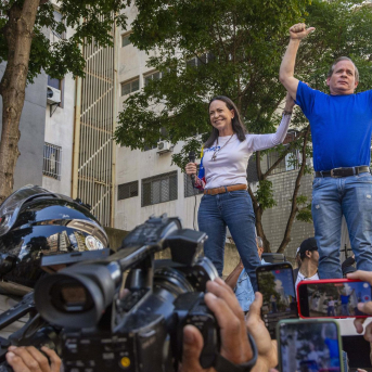 María Corina Machado en una imagen de archivo junto a Juan Pablo Guanipa   Europa Press/Contacto/Jimmy Villalta