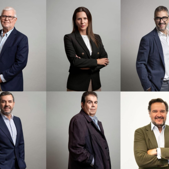 Retratos de los directores generales de las nuevas áreas junto al country manager de Econocom España, Carlos Pérez-Herce. ECONOCOM ESPAÑA
