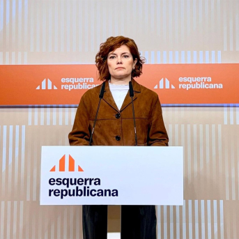 La secretaria general y portavoz de ERC, Elisenda Alamany, en rueda de prensa. EUROPA PRESS La secretaria general y portavoz de ERC, Elisenda Alamany, en rueda de prensa. EUROPA PRESS