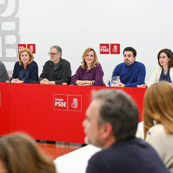 Pilar Alegría en la reunión de la Comisión Ejecutiva Regional. PSOE ARAGÓN Pilar Alegría en la reunión de la Comisión Ejecutiva Regional. PSOE ARAGÓN