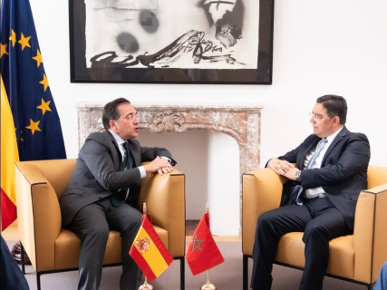 El ministro de Exteriores, José Manuel Albares, se reúne con su homólogo de Marruecos, Naser Bourita. MINISTERIO EXTERIORES