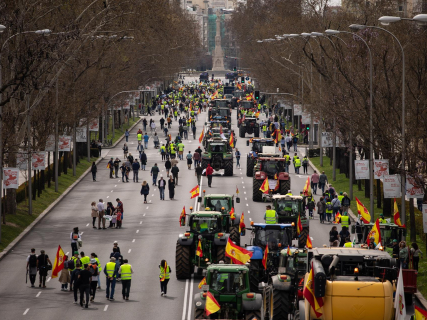 Imagen de archivo de una tractorada en Madrid