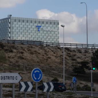 Fachada de la sede de Telefónica, a 7 de noviembre de 2024, en Madrid (España). Eduardo Parra - Europa Press