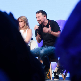 El exvicepresidente del Gobierno y exsecretario general de Podemos, Pablo Iglesias, durante una intervención en la  Universidad de Otoño de Podemos en Espacio Ventas, a 18 de octubre de 2025, en Madrid (España).  Gustavo Valiente - Europa Press