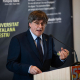 El expresidente de Cataluña y líder de Junts, Carles Puigdemont, durante una conferencia, en el Liceu Renouvier, a 19 de agosto de 2025, en Prada de Conflent (Francia). Glòria Sánchez - Europa Press