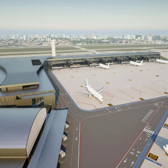Imágenes del proyecto de ampliación y remodelación del aeropuerto de Congonhas, situado en São Paulo (Brasil). AENA