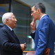 El presidente del Gobierno, Pedro Sánchez, junto al presidente del Consejo Europeo, António Costa en Bruselas. Frederic Sierakowski/European Co / DPA