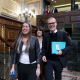 La portavoz de Junts en el Congreso, Miriam Nogueras, y el diputado de Junts Josep Maria Cruset a su llegada a la sesión del Congreso | Alberto Ortega