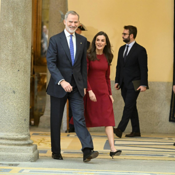 El rey Felipe VI y la reina Letizia llegan a la entrega de los Premios Nacionales del Deporte 2023 y 2024, a 11 de febrero de 2026, en Madrid (España) José Oliva - Europa Press