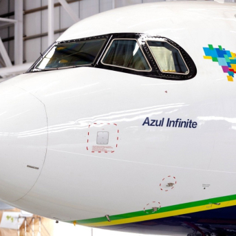 Un avión de la aerolínea brasileña Azul. AZUL