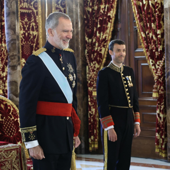 El Rey Felipe VI durante el acto de entrega de Cartas Credenciales, en el Palacio Real de Madrid, a 30 de abril de 2025, en Madrid (España) Marta Fernández - Europa Press