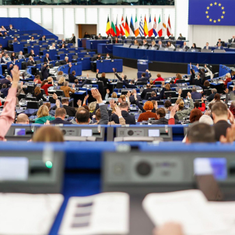 Sesión plenaria en el Parlamento Europeo. MATHIEU CUGNOT