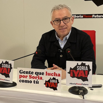 Ángel Ceña Durante La Rueda De Prensa. SORIA ¡YA! Ángel Ceña Durante La Rueda De Prensa. SORIA ¡YA!