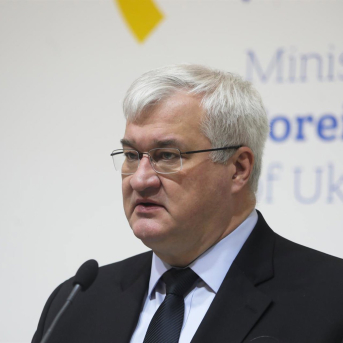 El ministro de Exteriores ucraniano, Andri Sibiga, durante una rueda de prensa en Kiev. Europa Press/Contacto/Yuliia Ovsiannikova El ministro de Exteriores ucraniano, Andri Sibiga, durante una rueda de prensa en Kiev. Europa Press/Contacto/Yuliia Ovsiannikova