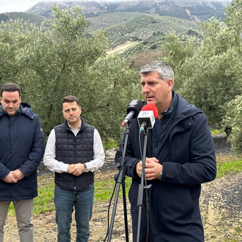 El delegado de Agricultura evalúa los estragos de las borrascas en la Subbética cordobesa