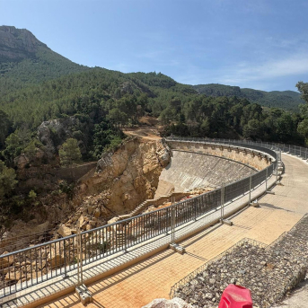 Trabajos en la presa de Buseo en imagen de archivo GVA